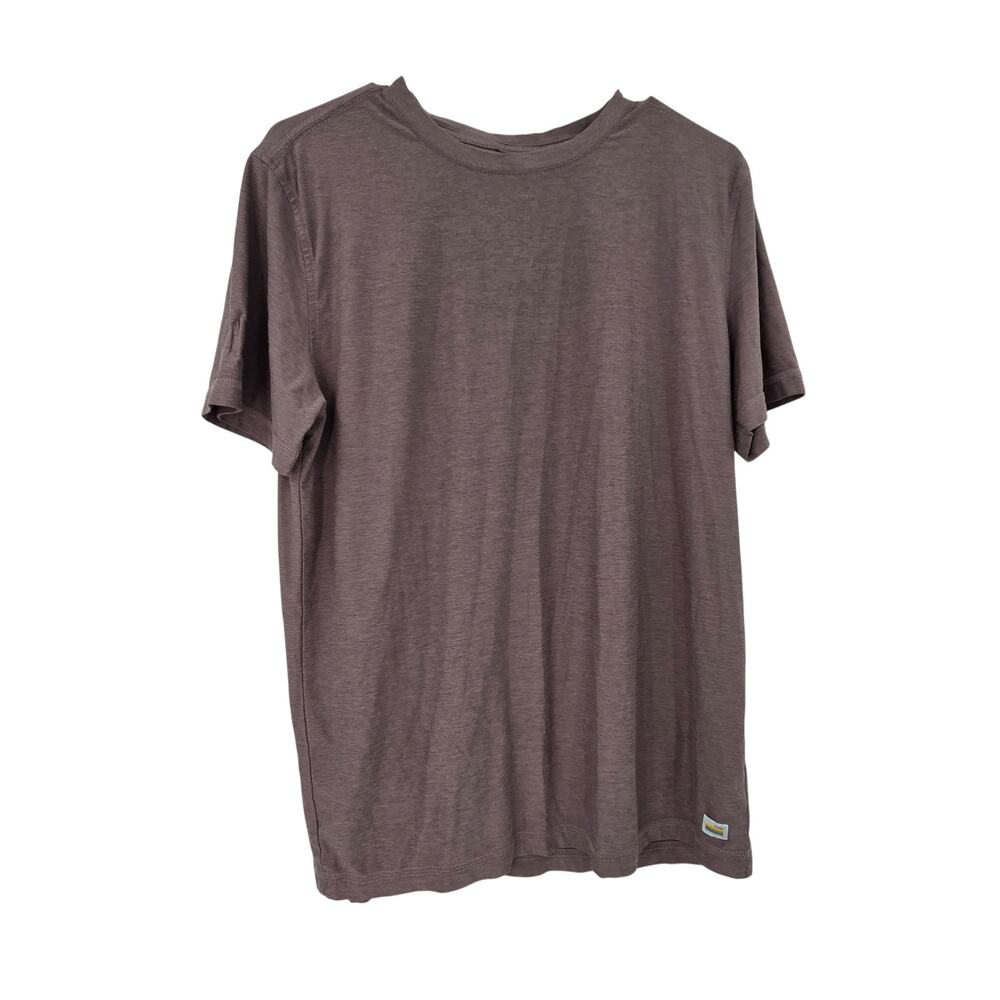 VOURI MEDIUM INSPIRE HAPPINESS CREW NECK SHORT SLEEVE DUSTY PURPLE SHIRT